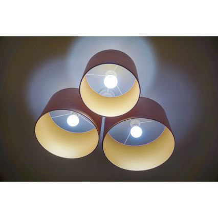 Duolla - Ceiling light ROLLER TRIO 3xE27/60W/230V pink
