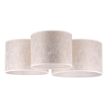 Duolla - Ceiling light ROLLER TRIO 3xE27/60W/230V white/gold