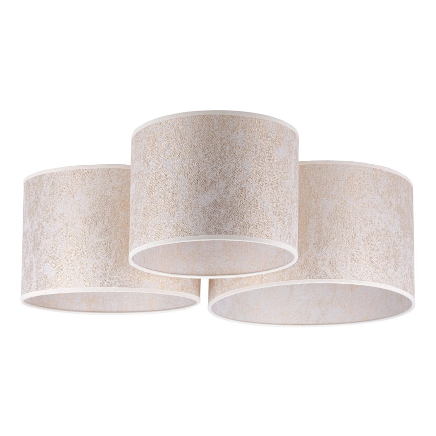 Duolla - Ceiling light ROLLER TRIO 3xE27/60W/230V white/gold
