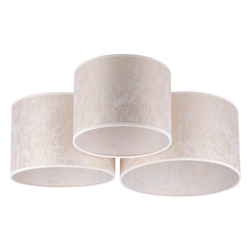 Duolla - Ceiling light ROLLER TRIO 3xE27/60W/230V white/gold