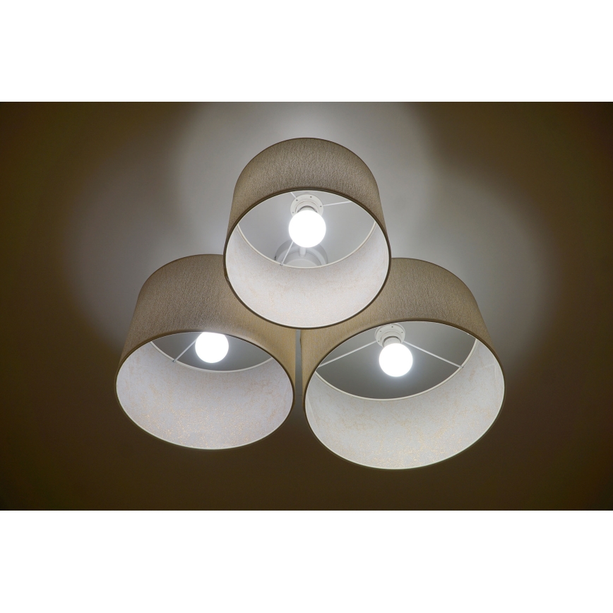 Duolla - Ceiling light ROLLER TRIO 3xE27/60W/230V white/gold