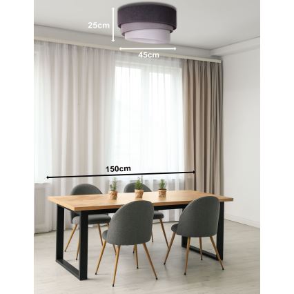 Duolla - Ceiling light TRIO 1xE27/15W/230V d. 45 cm anthracite/grey/white