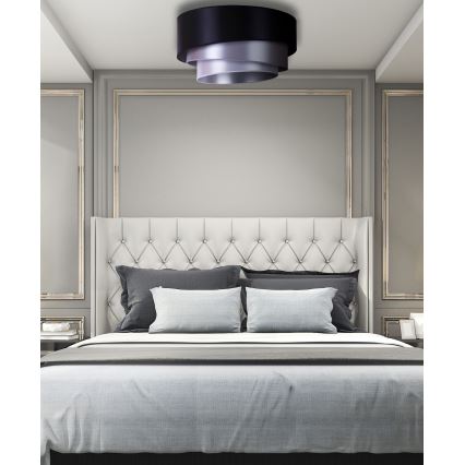 Duolla - Ceiling light TRIO 1xE27/15W/230V d. 45 cm black/silver