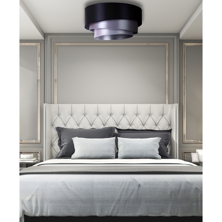 Duolla - Ceiling light TRIO 1xE27/15W/230V d. 45 cm black/silver