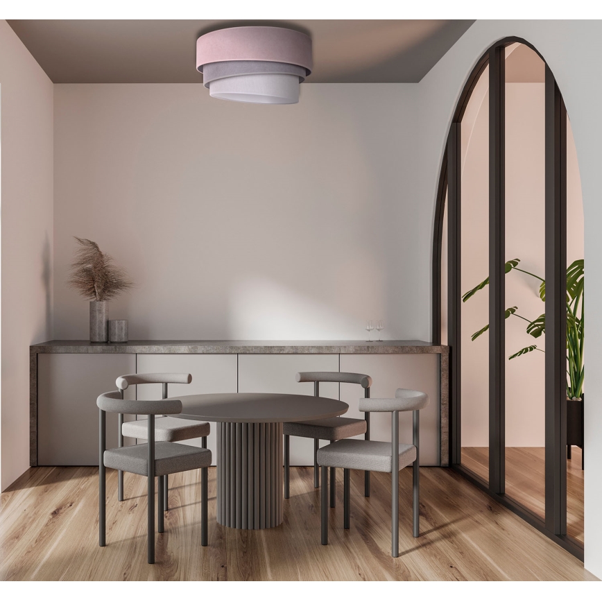 Duolla - Ceiling light TRIO 1xE27/15W/230V d. 45 cm pink/grey/white