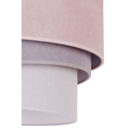 Duolla - Ceiling light TRIO 1xE27/15W/230V d. 45 cm pink/grey/white