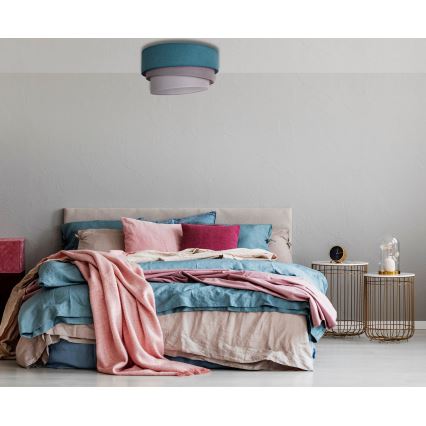 Duolla - Ceiling light TRIO 1xE27/15W/230V d. 45 cm turquoise/grey/white