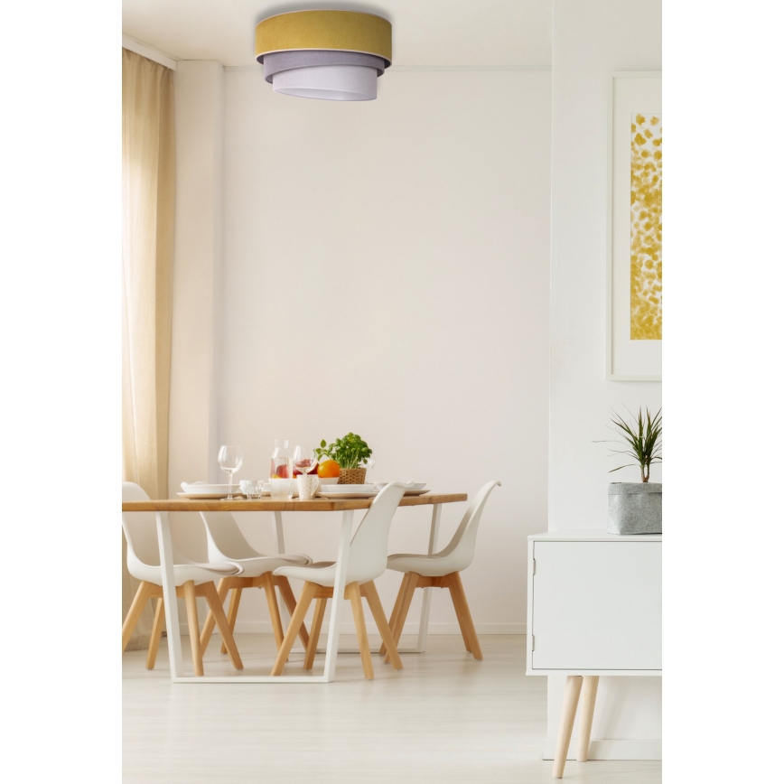 Duolla - Ceiling light TRIO 1xE27/15W/230V d. 45 cm yellow/grey/white
