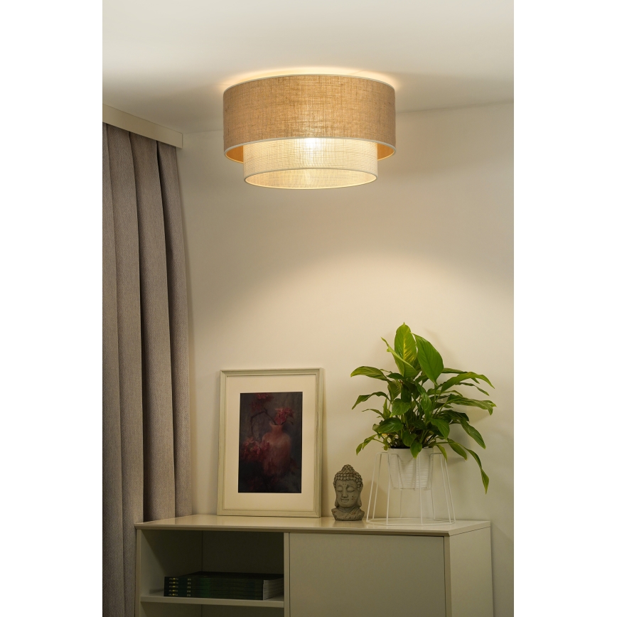 Duolla - Ceiling light YUTE BOHO 3xE27/15W/230V d. 60 cm brown/creamy
