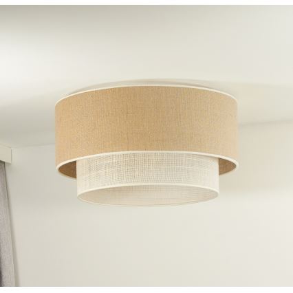 Duolla - Ceiling light YUTE BOHO 3xE27/15W/230V d. 60 cm brown/creamy