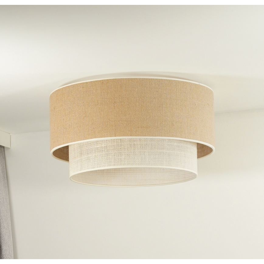 Duolla - Ceiling light YUTE BOHO 3xE27/15W/230V d. 60 cm brown/creamy