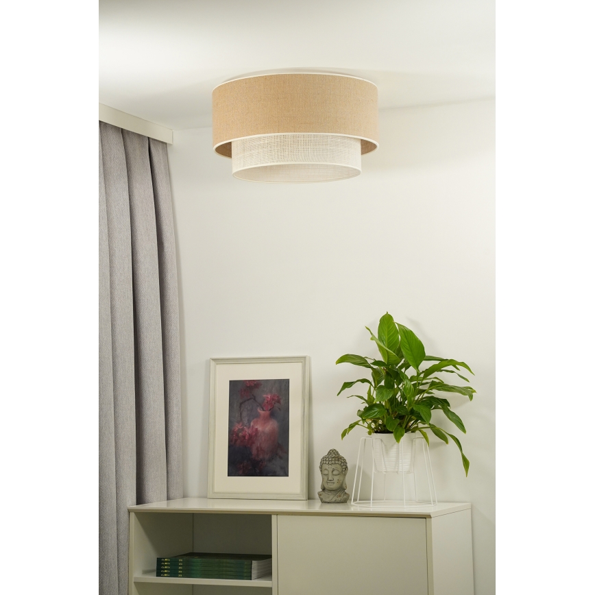 Duolla - Ceiling light YUTE BOHO 3xE27/15W/230V d. 60 cm brown/creamy