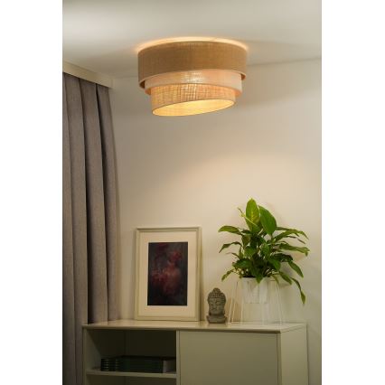 Duolla - Ceiling light YUTE TRIO 3xE27/15W/230V d. 60 cm brown/grey/beige