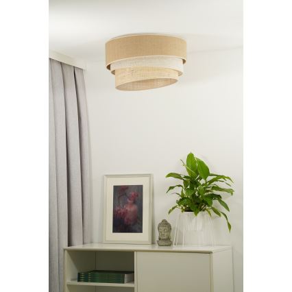 Duolla - Ceiling light YUTE TRIO 3xE27/15W/230V d. 60 cm brown/grey/beige