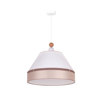 Duolla - Chandelier on a string AVIGNON 1xE27/15W/230V d. 50 cm white/beige