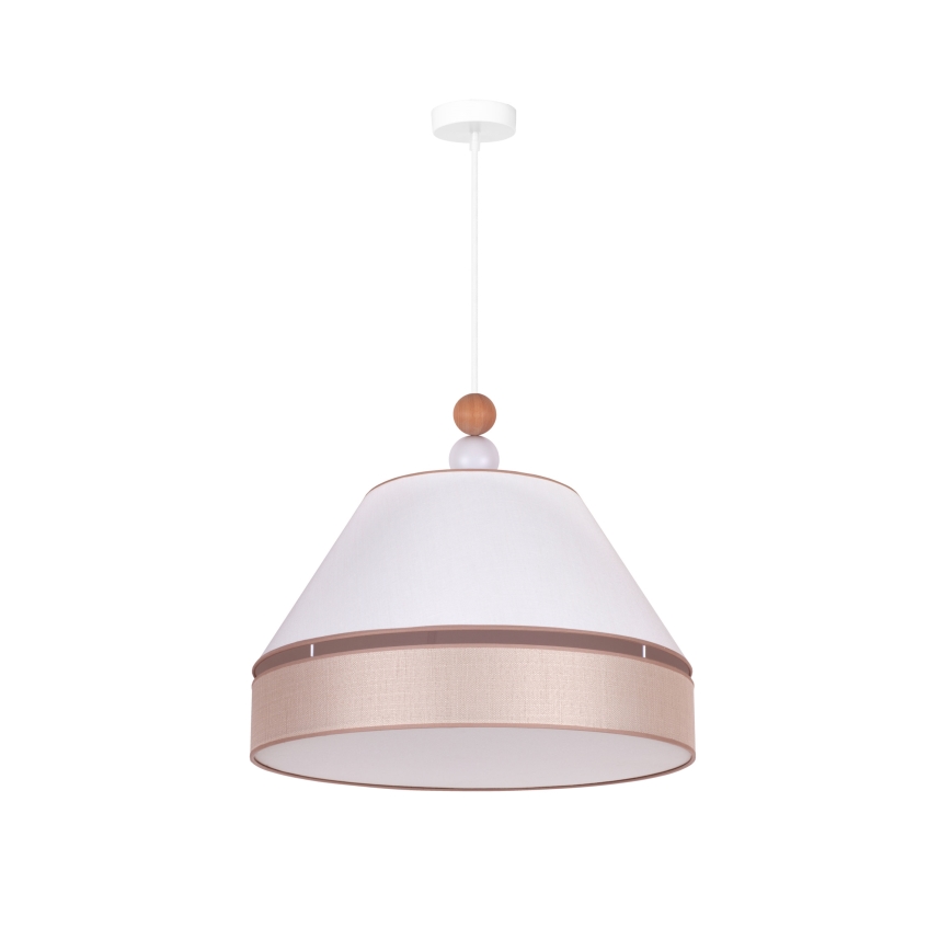 Duolla - Chandelier on a string AVIGNON 1xE27/15W/230V d. 50 cm white/beige