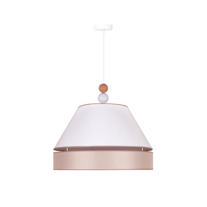 Duolla - Chandelier on a string AVIGNON 1xE27/15W/230V d. 50 cm white/beige