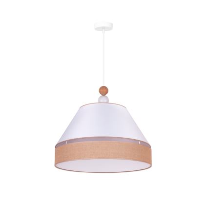 Duolla - Chandelier on a string AVIGNON 1xE27/15W/230V d. 50 cm white/brown