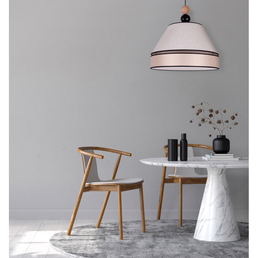 Duolla - Chandelier on a string AVIGNON 1xE27/15W/230V d. 60 cm beige