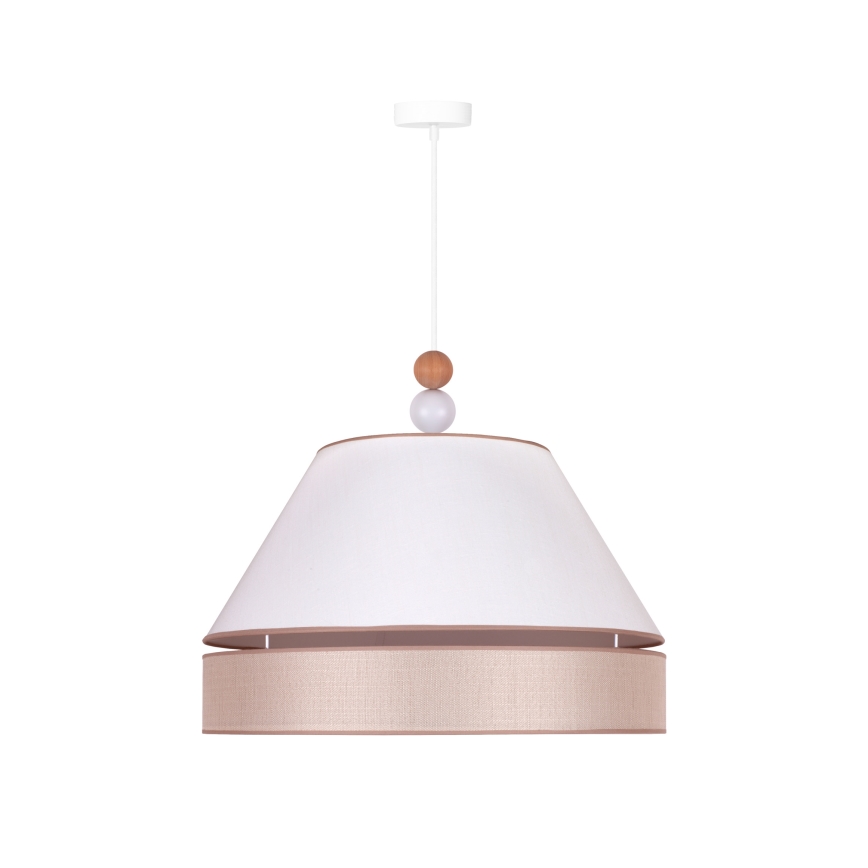 Duolla - Chandelier on a string AVIGNON 1xE27/15W/230V d. 60 cm white/beige