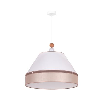 Duolla - Chandelier on a string AVIGNON 1xE27/15W/230V d. 60 cm white/beige