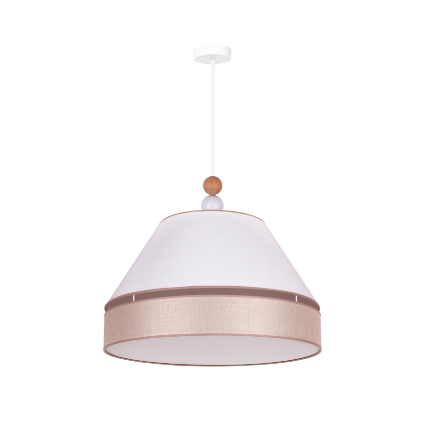 Duolla - Chandelier on a string AVIGNON 1xE27/15W/230V d. 60 cm white/beige