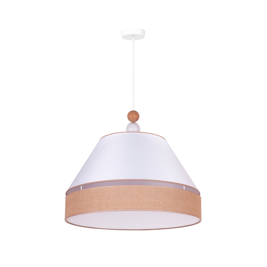 Duolla - Chandelier on a string AVIGNON 1xE27/15W/230V d. 60 cm white/brown