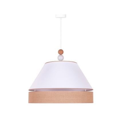 Duolla - Chandelier on a string AVIGNON 1xE27/15W/230V d. 60 cm white/brown