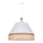 Duolla - Chandelier on a string AVIGNON 1xE27/15W/230V d. 60 cm white/rattan