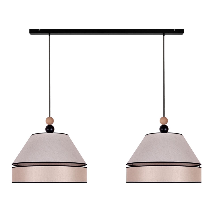 Duolla - Chandelier on a string AVIGNON 2xE27/15W/230V beige