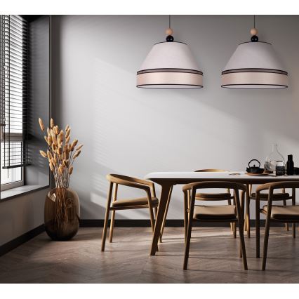 Duolla - Chandelier on a string AVIGNON 2xE27/15W/230V beige