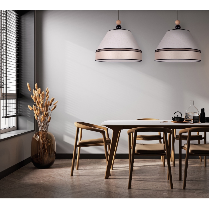 Duolla - Chandelier on a string AVIGNON 2xE27/15W/230V beige