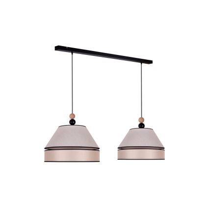 Duolla - Chandelier on a string AVIGNON 2xE27/15W/230V beige