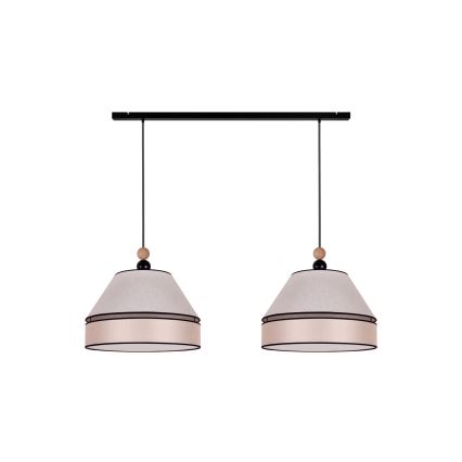 Duolla - Chandelier on a string AVIGNON 2xE27/15W/230V beige