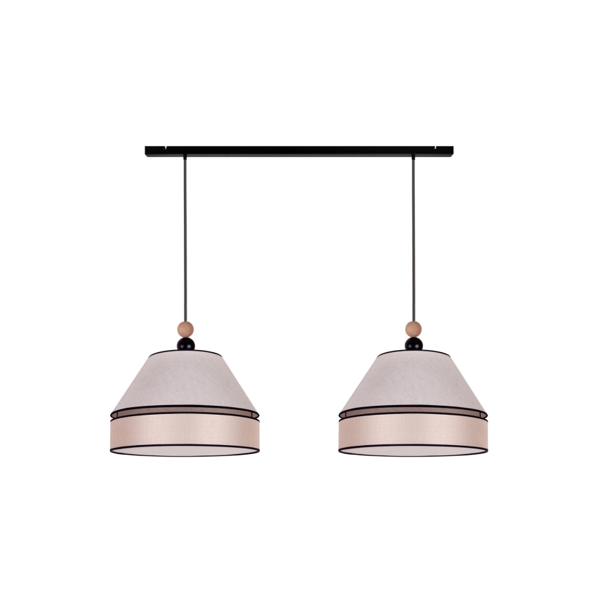 Duolla - Chandelier on a string AVIGNON 2xE27/15W/230V beige
