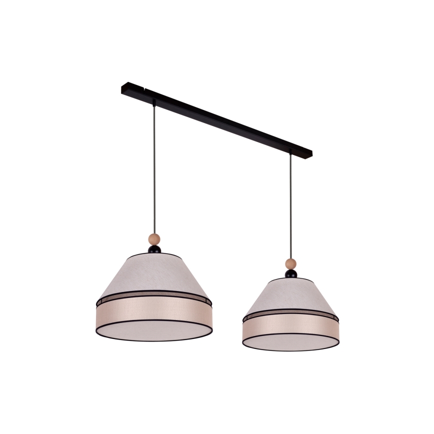 Duolla - Chandelier on a string AVIGNON 2xE27/15W/230V beige