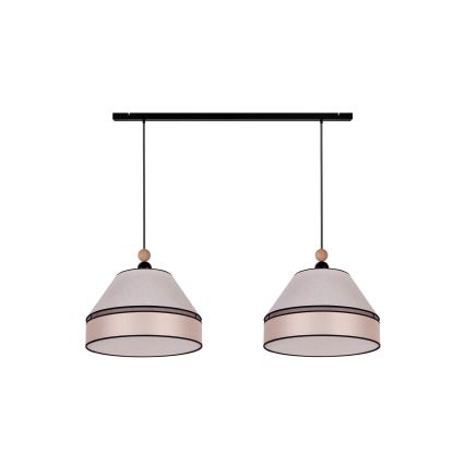Duolla - Chandelier on a string AVIGNON 2xE27/15W/230V beige
