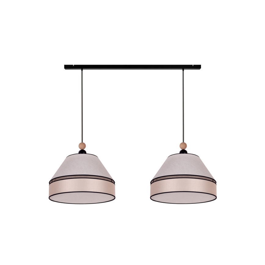 Duolla - Chandelier on a string AVIGNON 2xE27/15W/230V beige