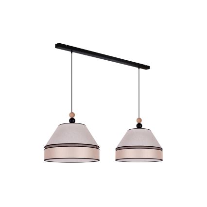 Duolla - Chandelier on a string AVIGNON 2xE27/15W/230V beige