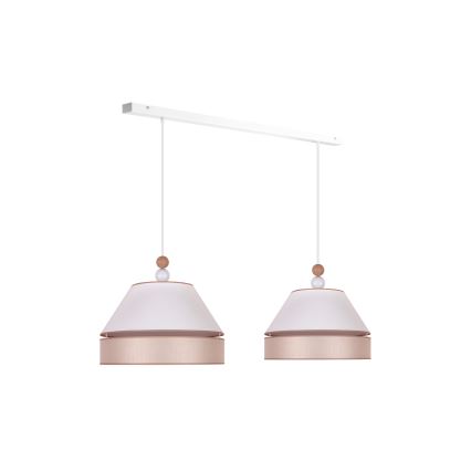 Duolla - Chandelier on a string AVIGNON 2xE27/15W/230V white/beige