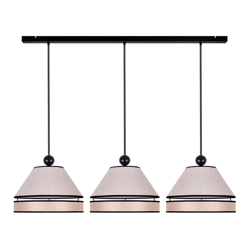 Duolla - Chandelier on a string AVIGNON 3xE27/15W/230V beige
