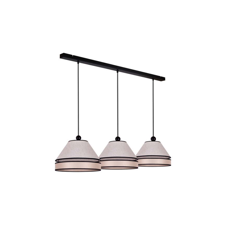 Duolla - Chandelier on a string AVIGNON 3xE27/15W/230V beige