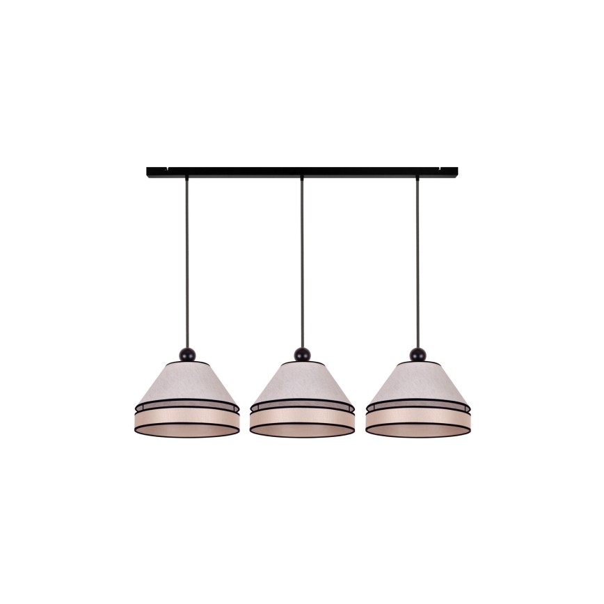 Duolla - Chandelier on a string AVIGNON 3xE27/15W/230V beige