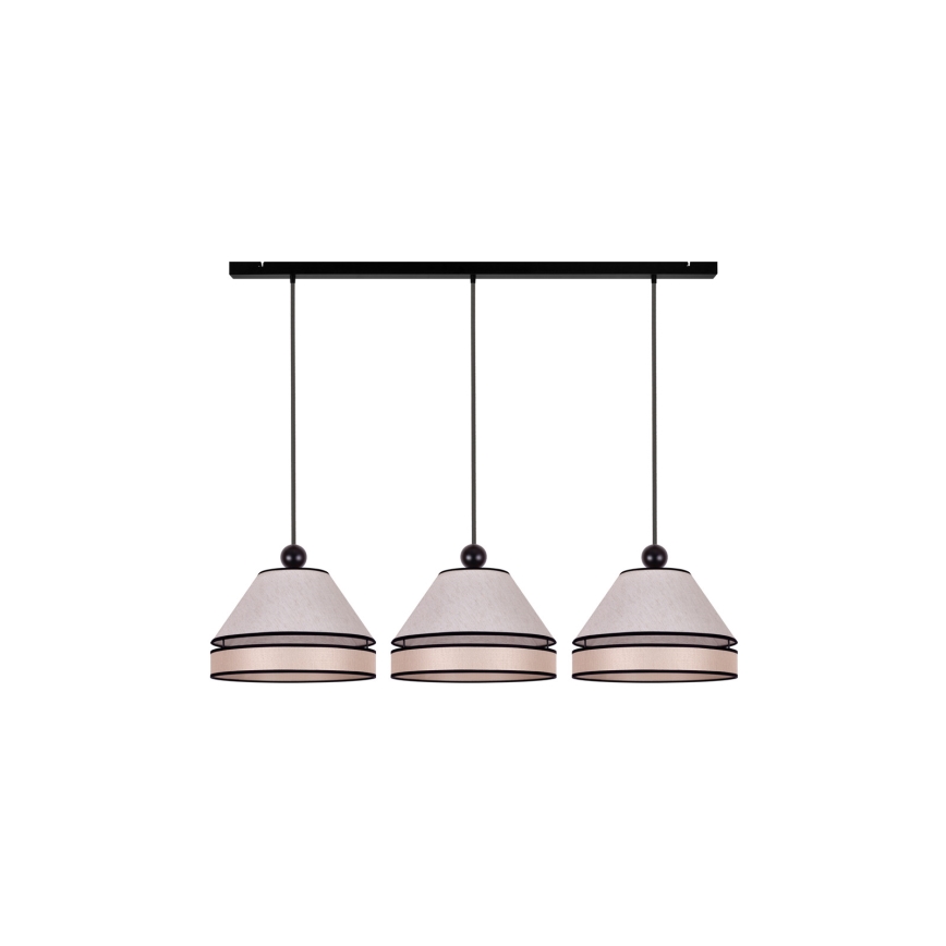 Duolla - Chandelier on a string AVIGNON 3xE27/15W/230V beige