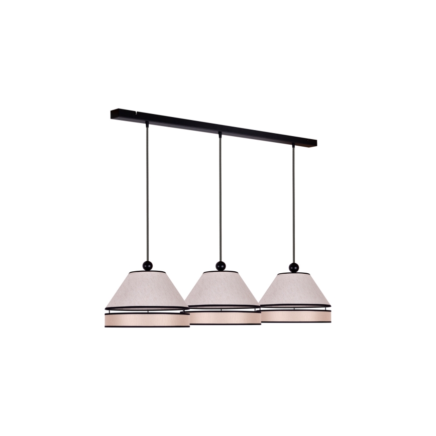 Duolla - Chandelier on a string AVIGNON 3xE27/15W/230V beige