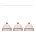 Duolla - Chandelier on a string AVIGNON 3xE27/15W/230V white/beige