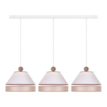 Duolla - Chandelier on a string AVIGNON 3xE27/15W/230V white/beige