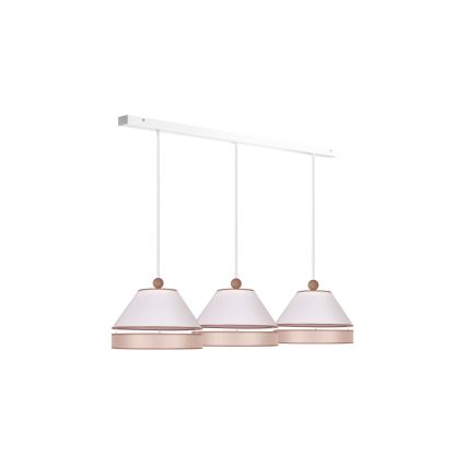 Duolla - Chandelier on a string AVIGNON 3xE27/15W/230V white/beige
