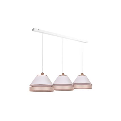 Duolla - Chandelier on a string AVIGNON 3xE27/15W/230V white/beige