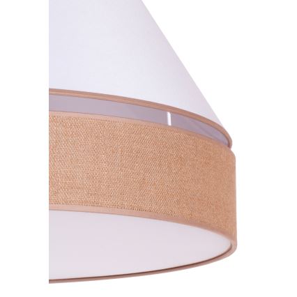 Duolla - Chandelier on a string AVIGNON 3xE27/15W/230V white/brown